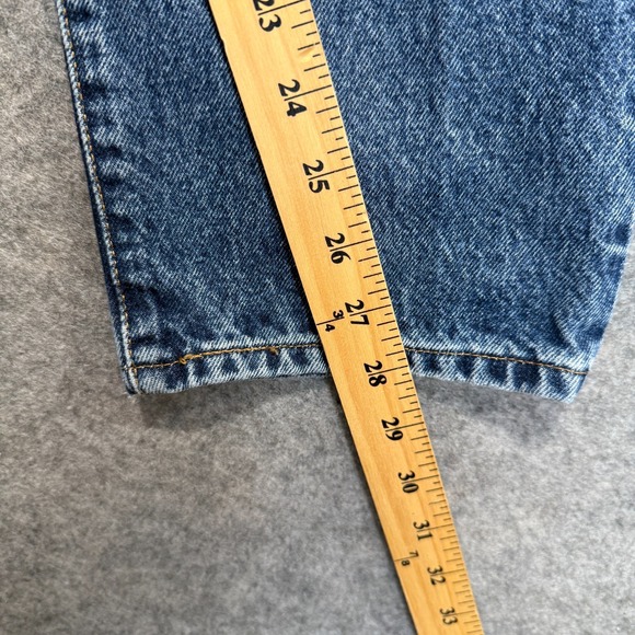 Levi's 501 Patchwork Jeans Womens 27x28 Button Big E Colorblock Blue Black White - Picture 8 of 16